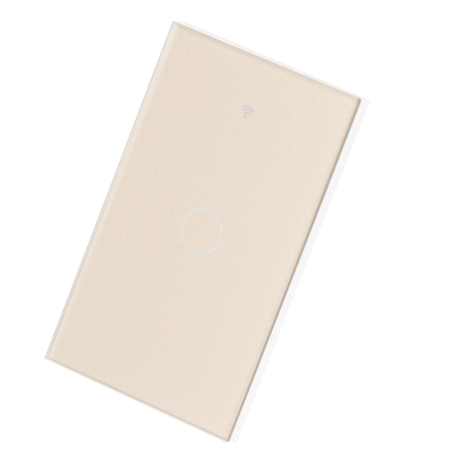 Single Touch Switch for Zigbee Tuya Remote Wall Switch Plate with Voice Control 100‑240VGold