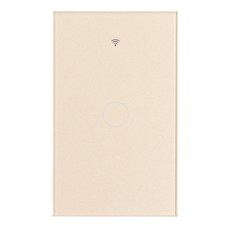 Single Touch Switch for Zigbee Tuya Remote Wall Switch Plate with Voice Control 100‑240VGold