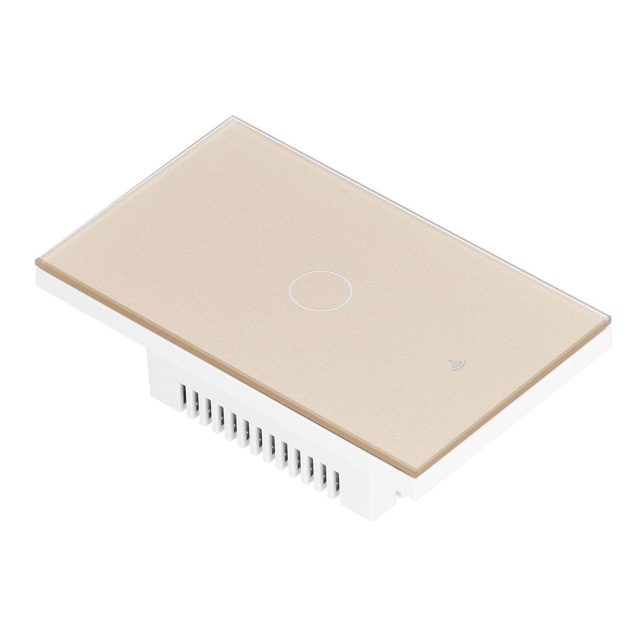 Single Touch Switch for Zigbee Tuya Remote Wall Switch Plate with Voice Control 100‑240VGold