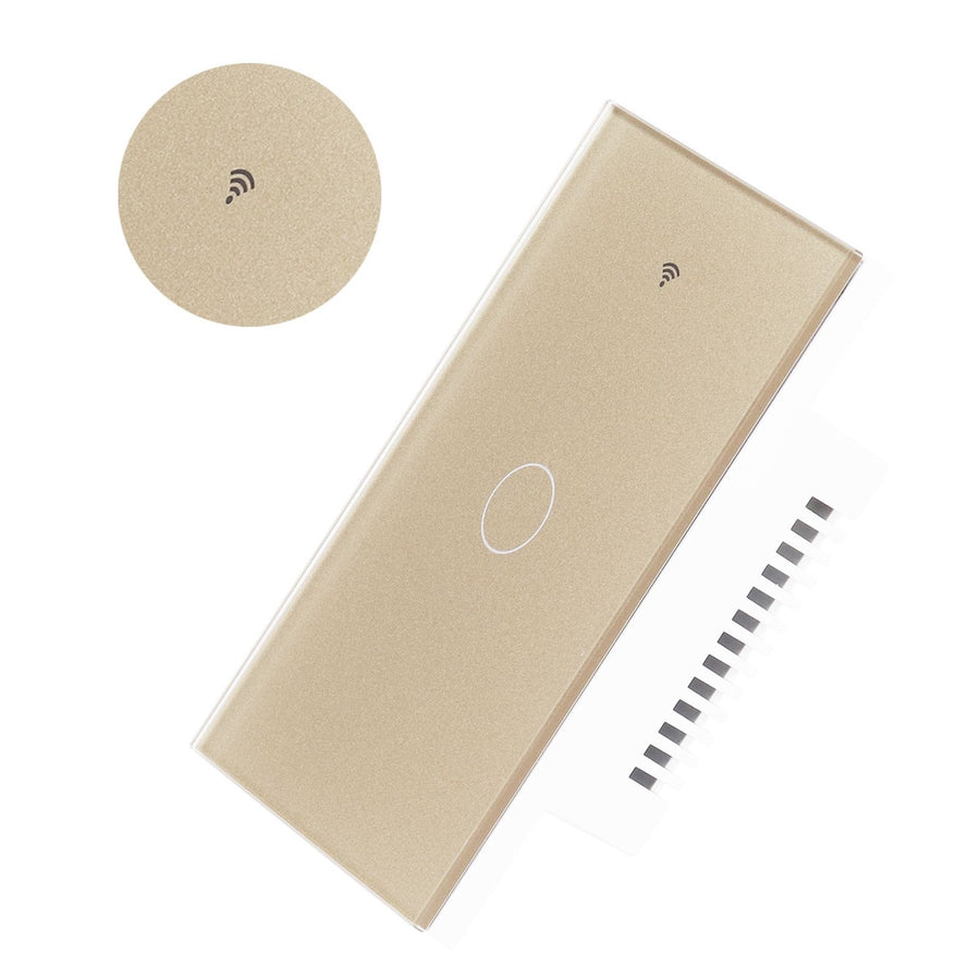 Single Touch Switch for Zigbee Tuya Remote Wall Switch Plate with Voice Control 100‑240VGold