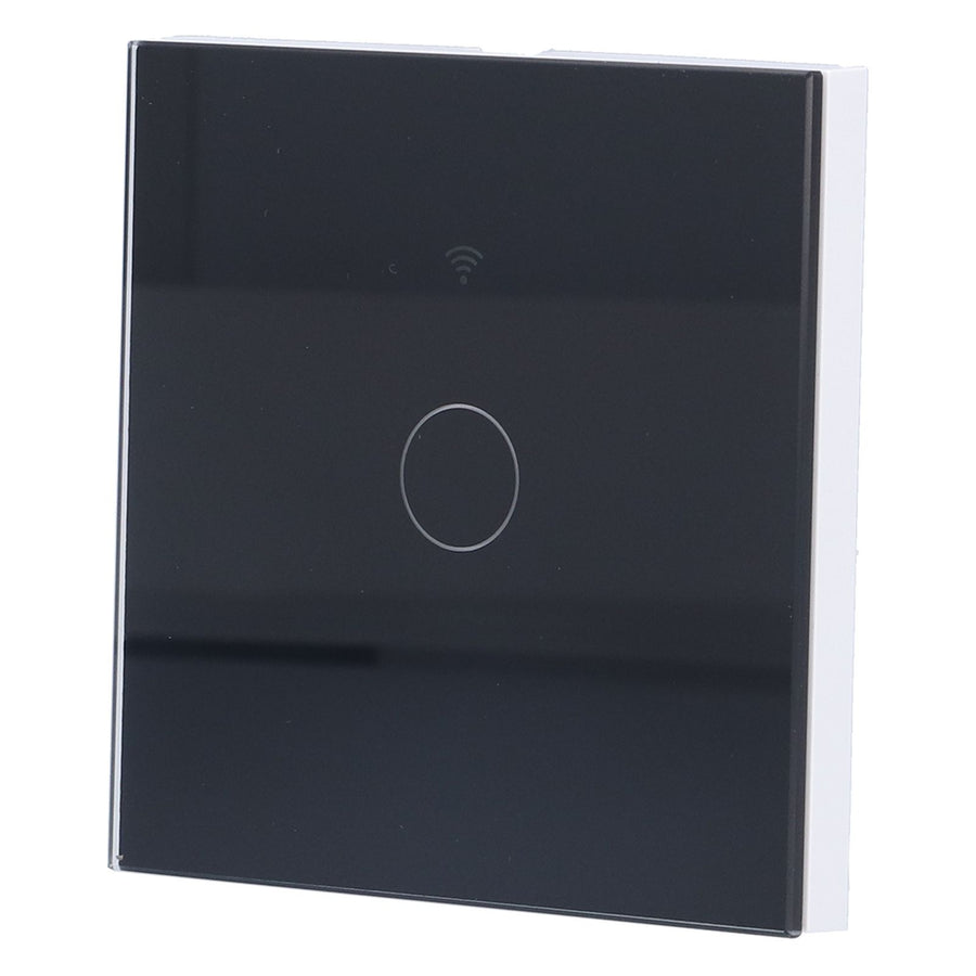 SingleGang Touch Switch for Tuya Zigbee Intelligent Remote Light Switch Plate with Backlight(Black )