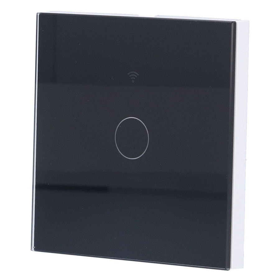 SingleGang Touch Switch for Tuya Zigbee Intelligent Remote Light Switch Plate with Backlight(Black )