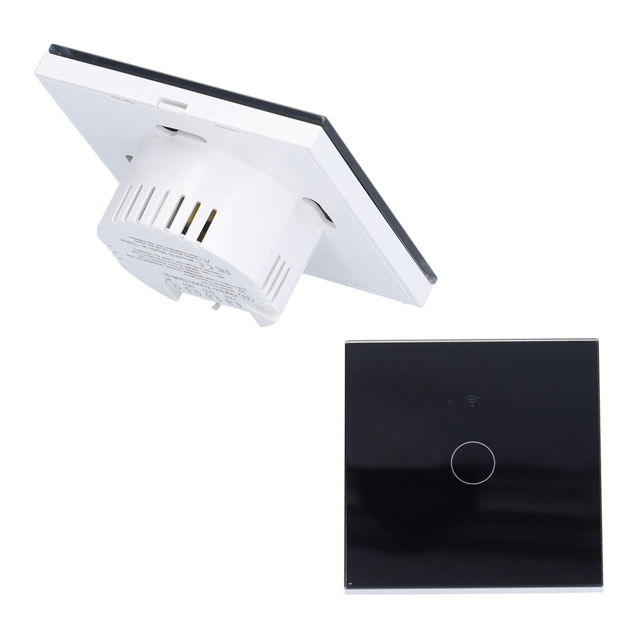 SingleGang Touch Switch for Tuya Zigbee Intelligent Remote Light Switch Plate with Backlight(Black )