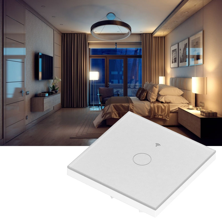 SingleGang Touch Switch for Tuya Zigbee Intelligent Remote Light Switch Plate with Backlight(White )
