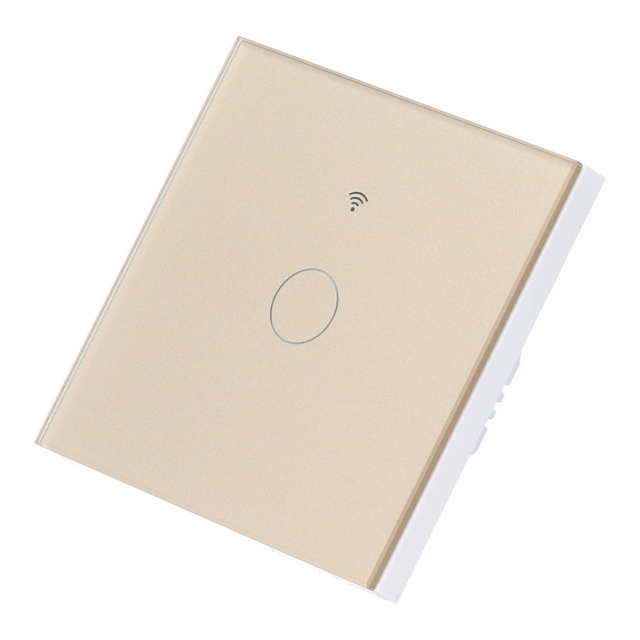 SingleGang Touch Switch for Tuya Zigbee Intelligent Remote Light Switch Plate with Backlight(Gold )