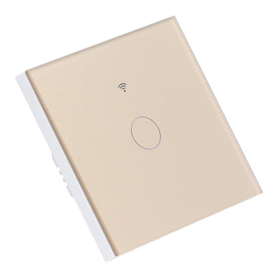 SingleGang Touch Switch for Tuya Zigbee Intelligent Remote Light Switch Plate with Backlight(Gold )