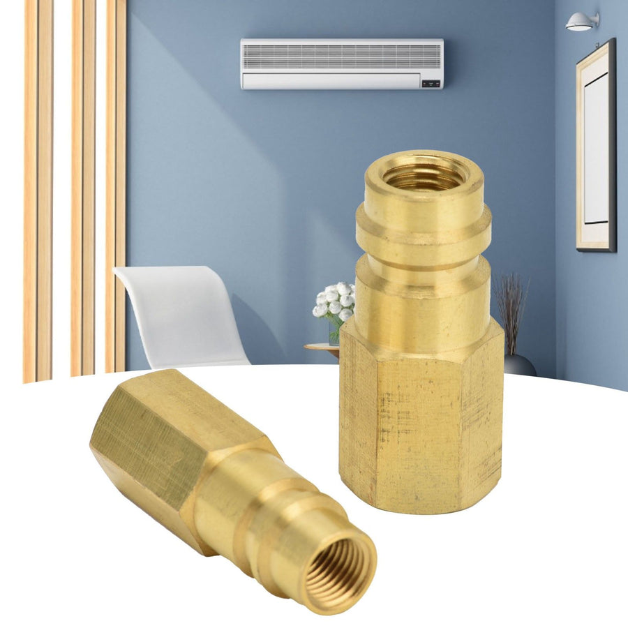 2Pcs R134A Air Conditioning Adapter 1/4SAE High Pressure Converter Coupler Connector