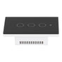 Intelligent Light Touch Switch Remote Control 3 Gang American Type Remote Switch for Tuya Zigbee 100‑240VBlack