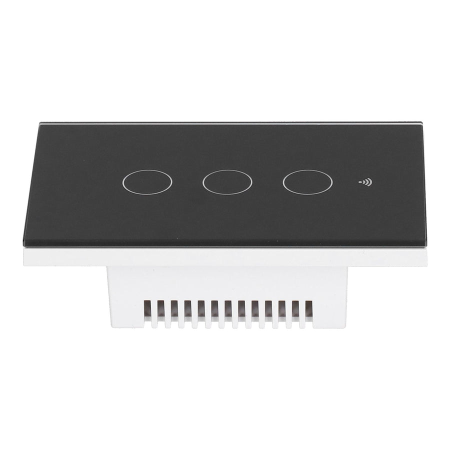 Intelligent Light Touch Switch Remote Control 3 Gang American Type Remote Switch for Tuya Zigbee 100‑240VBlack