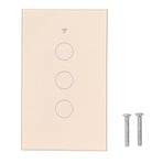 Intelligent Light Touch Switch Remote Control 3 Gang American Type Remote Switch for Tuya Zigbee 100‑240VGold