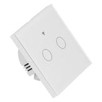 Type 86 2Way Smart Switch Touch Voice Household CapacitorFree Backlit Switch for Zigbee Tuya 100240V(White )