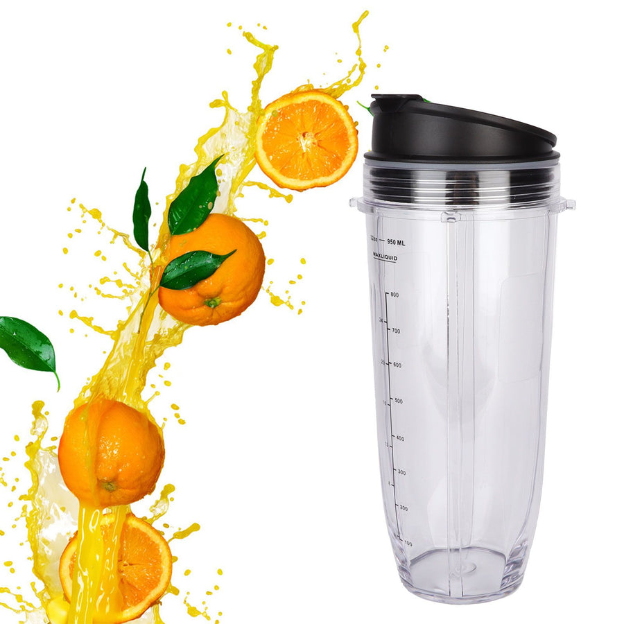32Oz Replacement Cup with Lid Compatible for Nutri Ninja Blender Juicer Accessories