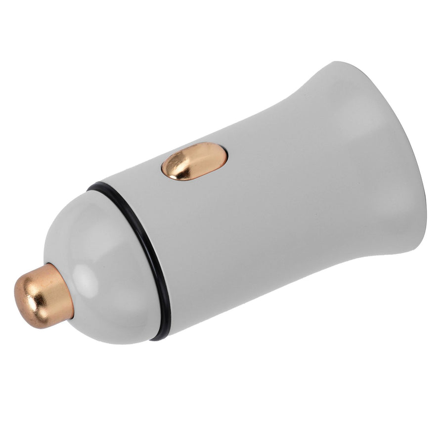 30W Universal Car Fast Charger Portable Dual Port USB Charger Truck Cigar Lighter Plug 12-24V(Gray )
