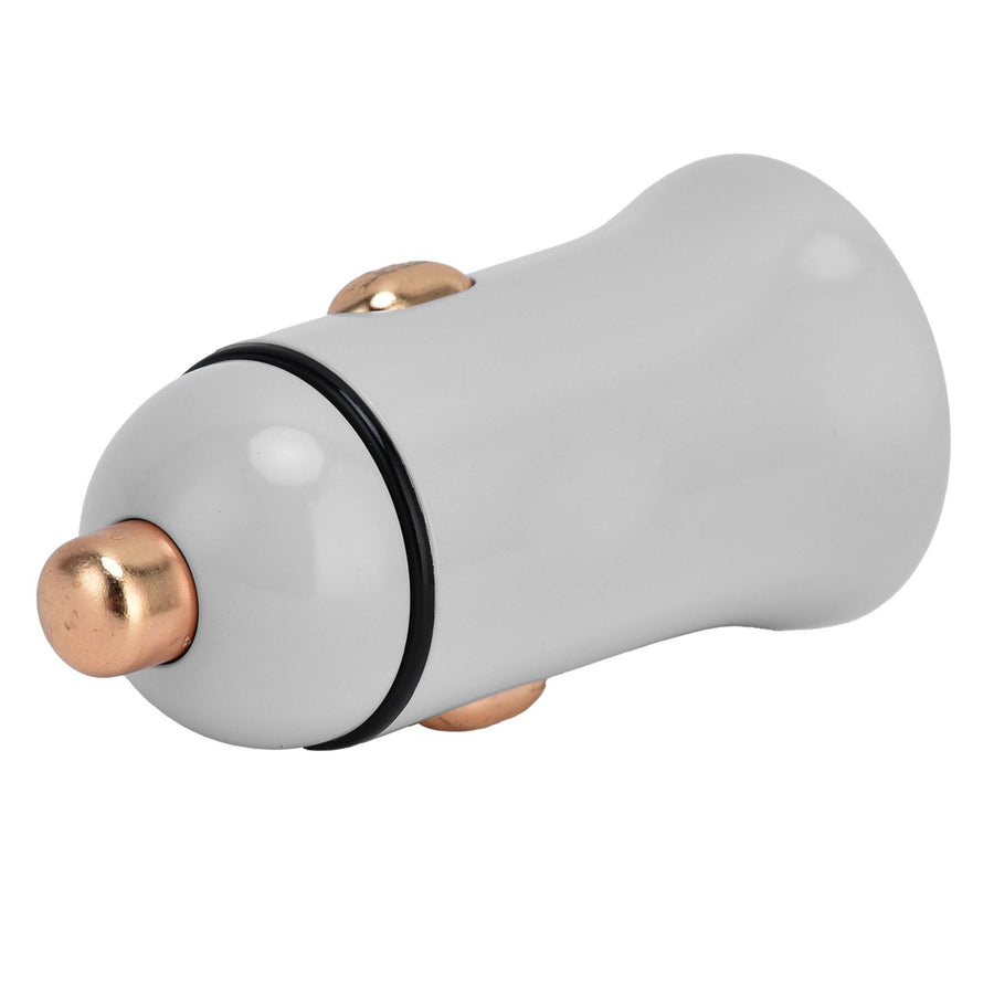 30W Universal Car Fast Charger Portable Dual Port USB Charger Truck Cigar Lighter Plug 12-24V(Gray )