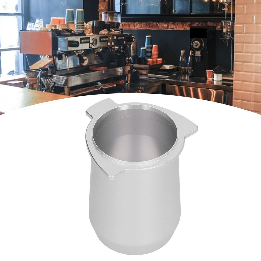 Dosing Cup Aluminium Alloy Coffee Dosing Cup Powder Feeder Part for Breville 8 Coffee Machine Silver