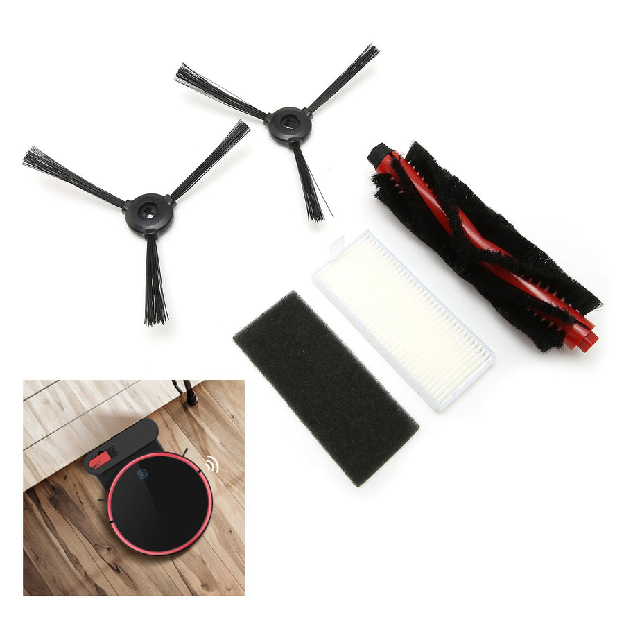 Main Brush Side Brush Filter Replacement Set Fit for Lefant M200/M201/M520M/M571/T700 Sweeper Parts