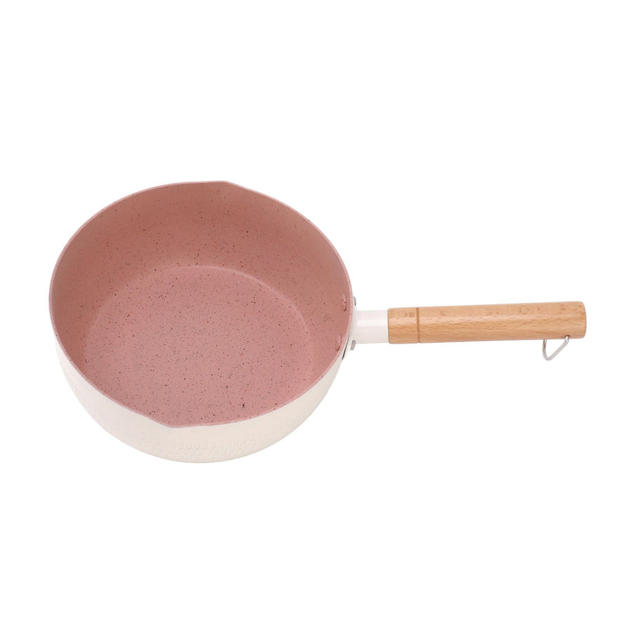 Milk Sauce Pan Stick Proof Multi Functional Uniform Heat Sticky Proof Ramen Pot with Heat Insulation Handle for Gas Stove Induction Cooker 20cm
