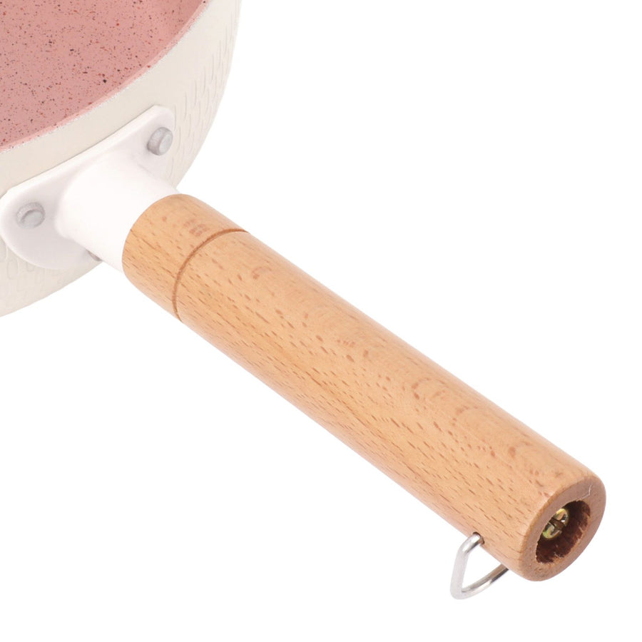 Milk Sauce Pan Stick Proof Multi Functional Uniform Heat Sticky Proof Ramen Pot with Heat Insulation Handle for Gas Stove Induction Cooker 20cm