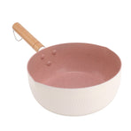 Milk Sauce Pan Stick Proof Multi Functional Uniform Heat Sticky Proof Ramen Pot with Heat Insulation Handle for Gas Stove Induction Cooker 20cm