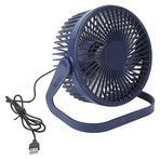 Small Air Circulator Fan 2 Adjustable Speed Blue Portable Rechargeable USB Desk Tabletop Cooling Fan for Dormitory Outdoors 6in