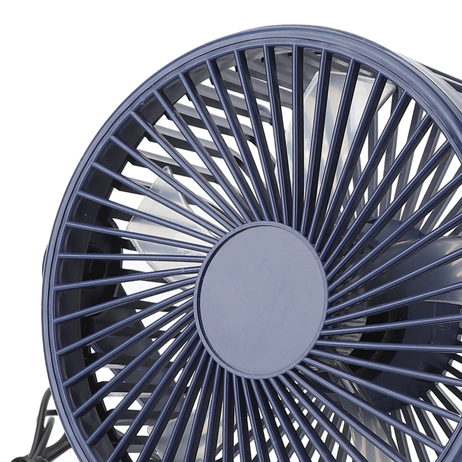 Small Air Circulator Fan 2 Adjustable Speed Blue Portable Rechargeable USB Desk Tabletop Cooling Fan for Dormitory Outdoors 6in