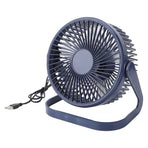 Small Air Circulator Fan 2 Adjustable Speed Blue Portable Rechargeable USB Desk Tabletop Cooling Fan for Dormitory Outdoors 6in