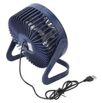 Small Air Circulator Fan 2 Adjustable Speed Blue Portable Rechargeable USB Desk Tabletop Cooling Fan for Dormitory Outdoors 6in