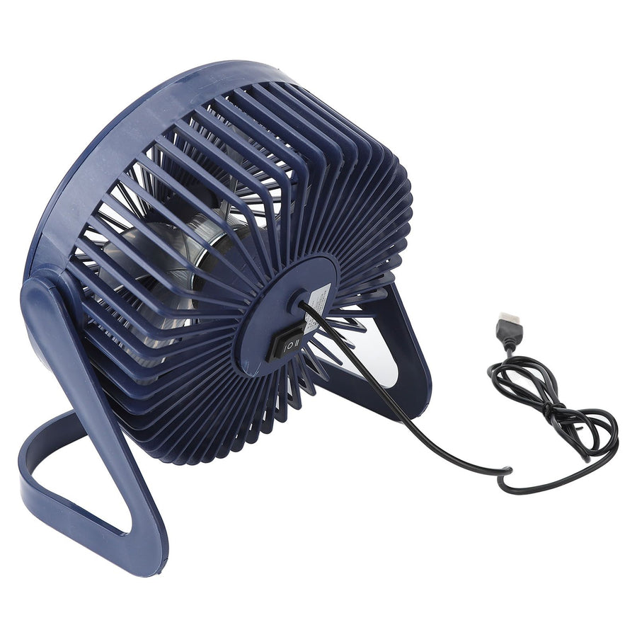 Small Air Circulator Fan 2 Adjustable Speed Blue Portable Rechargeable USB Desk Tabletop Cooling Fan for Dormitory Outdoors 6in
