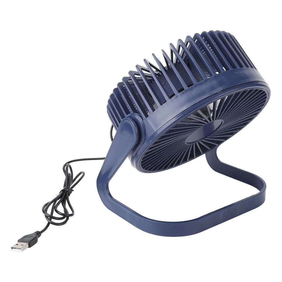Small Air Circulator Fan 2 Adjustable Speed Blue Portable Rechargeable USB Desk Tabletop Cooling Fan for Dormitory Outdoors 6in