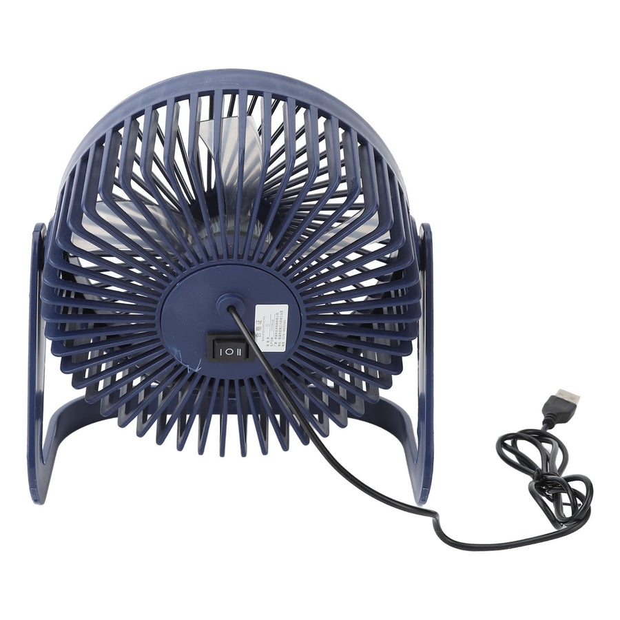 Small Air Circulator Fan 2 Adjustable Speed Blue Portable Rechargeable USB Desk Tabletop Cooling Fan for Dormitory Outdoors 6in