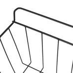 2 Pcs Freezer Wire Storage Basket PE Coated Hanging Rack Organizer Bin Black for Refrigerator Shelves L 42.5cm X W 24.5cm X H 20cm