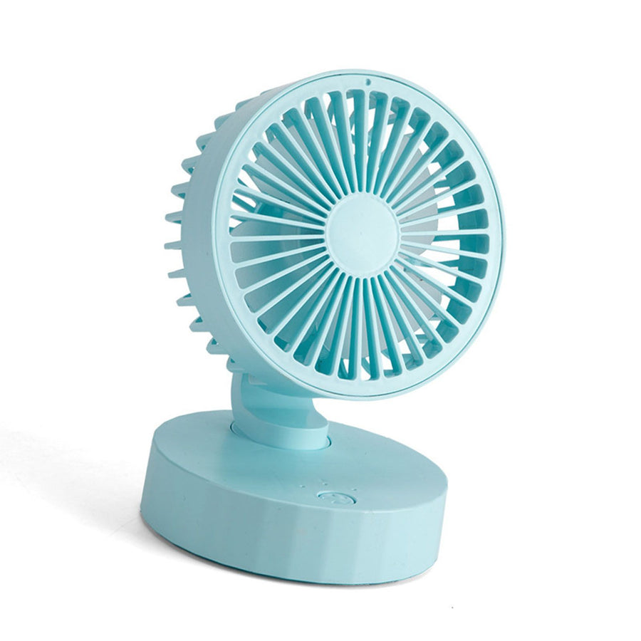 Desktop Fan 3 Speed Adjustable Portable Rechargeable Silent Small Fan Powerful USB Desk Fan for Dormitory Office Blue