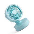 Desktop Fan 3 Speed Adjustable Portable Rechargeable Silent Small Fan Powerful USB Desk Fan for Dormitory Office Blue