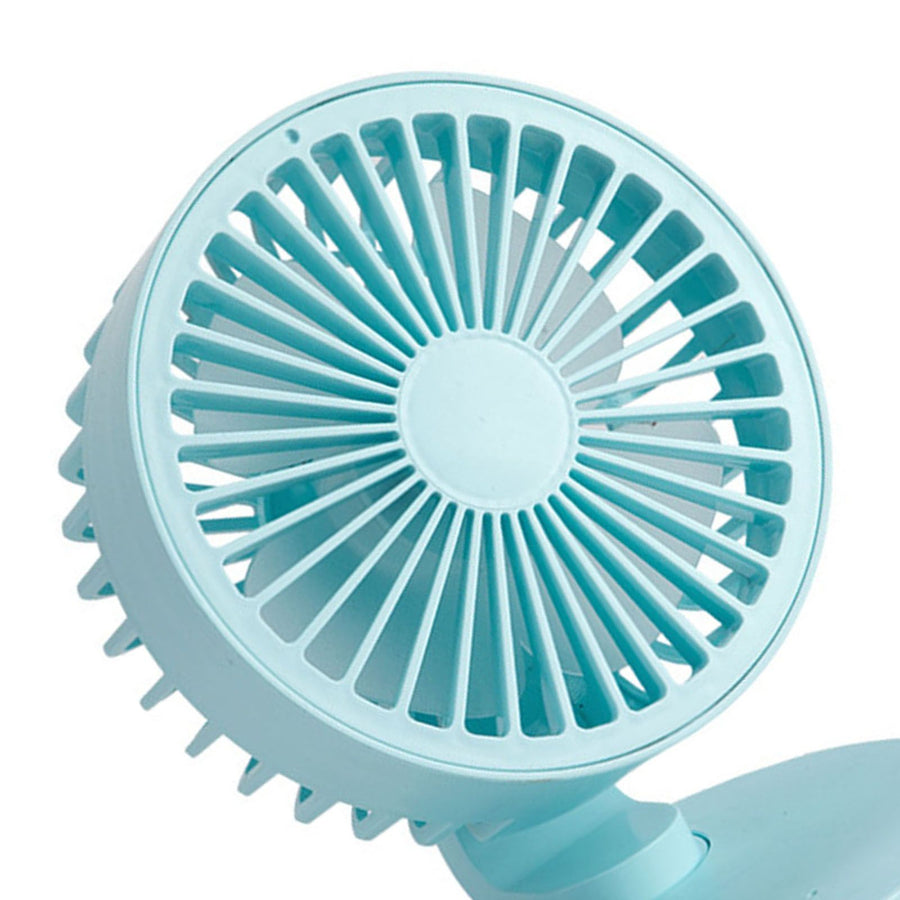 Desktop Fan 3 Speed Adjustable Portable Rechargeable Silent Small Fan Powerful USB Desk Fan for Dormitory Office Blue