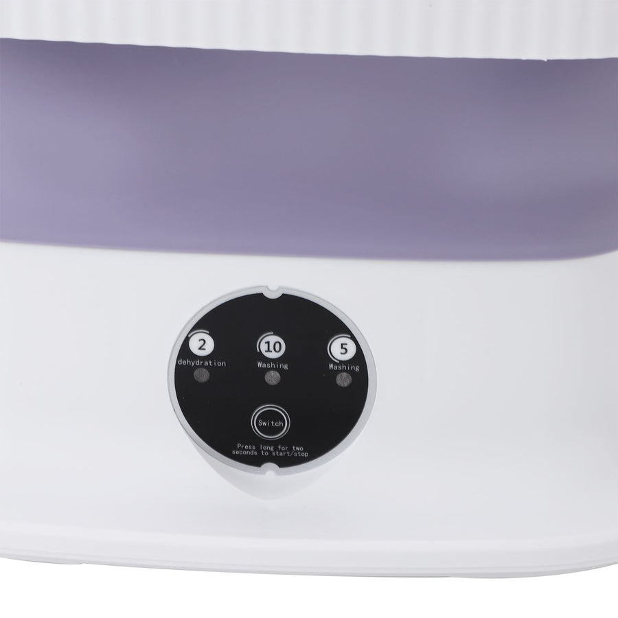 Foldable Washing Machine with Dryer Portable Folding Mini Washer for Underwear Socks Apartment Dorm RV Traveler Purple