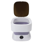 Foldable Washing Machine with Dryer Portable Folding Mini Washer for Underwear Socks Apartment Dorm RV Traveler Purple