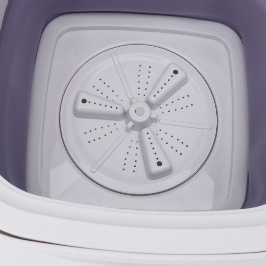 Foldable Washing Machine with Dryer Portable Folding Mini Washer for Underwear Socks Apartment Dorm RV Traveler Purple