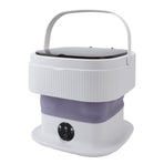 Foldable Washing Machine with Dryer Portable Folding Mini Washer for Underwear Socks Apartment Dorm RV Traveler Purple