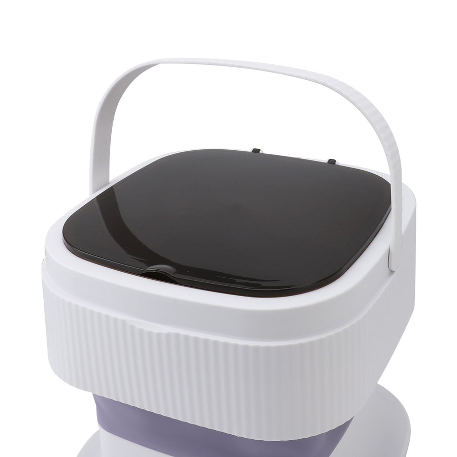 Foldable Washing Machine with Dryer Portable Folding Mini Washer for Underwear Socks Apartment Dorm RV Traveler Purple