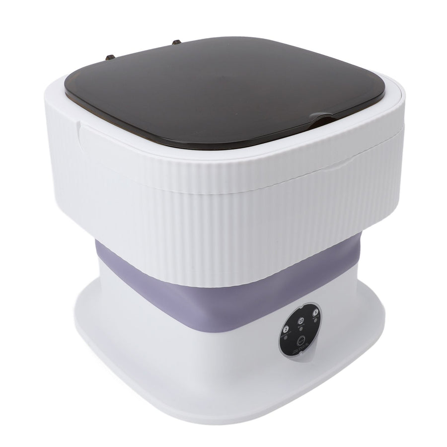Foldable Washing Machine with Dryer Portable Folding Mini Washer for Underwear Socks Apartment Dorm RV Traveler Purple