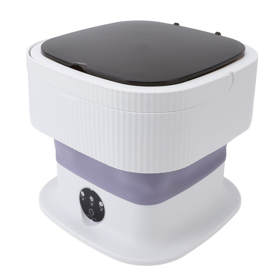 Foldable Washing Machine with Dryer Portable Folding Mini Washer for Underwear Socks Apartment Dorm RV Traveler Purple