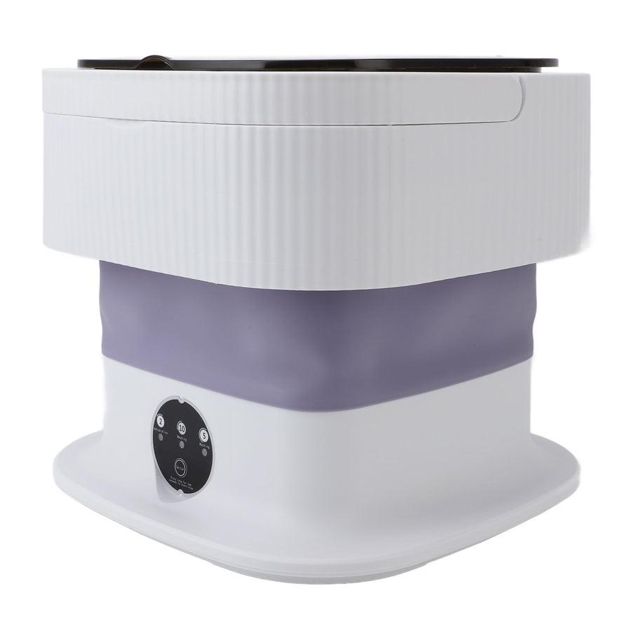 Foldable Washing Machine with Dryer Portable Folding Mini Washer for Underwear Socks Apartment Dorm RV Traveler Purple