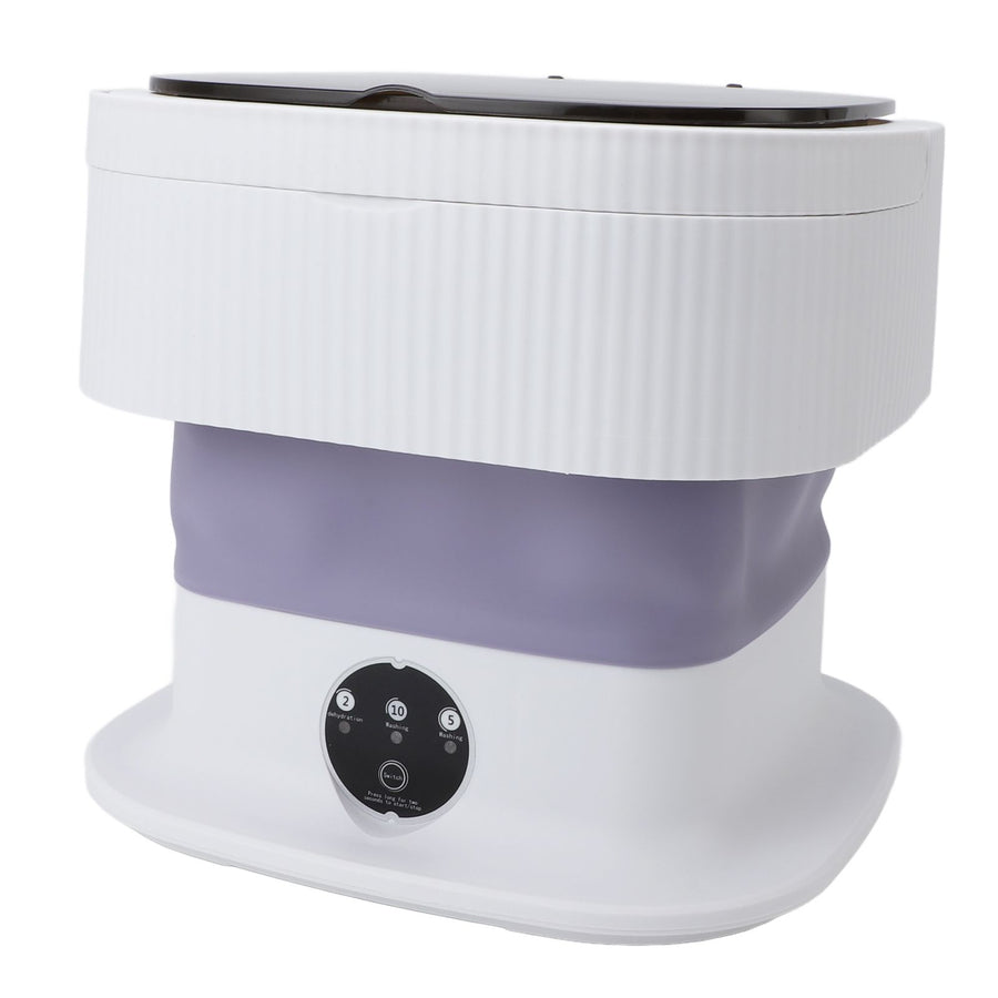 Foldable Washing Machine with Dryer Portable Folding Mini Washer for Underwear Socks Apartment Dorm RV Traveler Purple