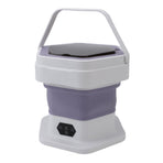 Mini Foldable Washer Wash and Spin Combo Ultra Cleaning Portable Travel Washer for Baby Clothes Underwear Pants Purple