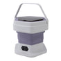 Mini Foldable Washer Wash and Spin Combo Ultra Cleaning Portable Travel Washer for Baby Clothes Underwear Pants Purple