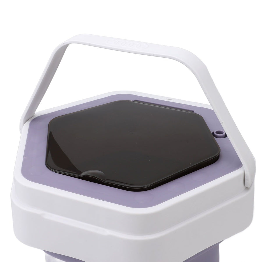 Mini Foldable Washer Wash and Spin Combo Ultra Cleaning Portable Travel Washer for Baby Clothes Underwear Pants Purple