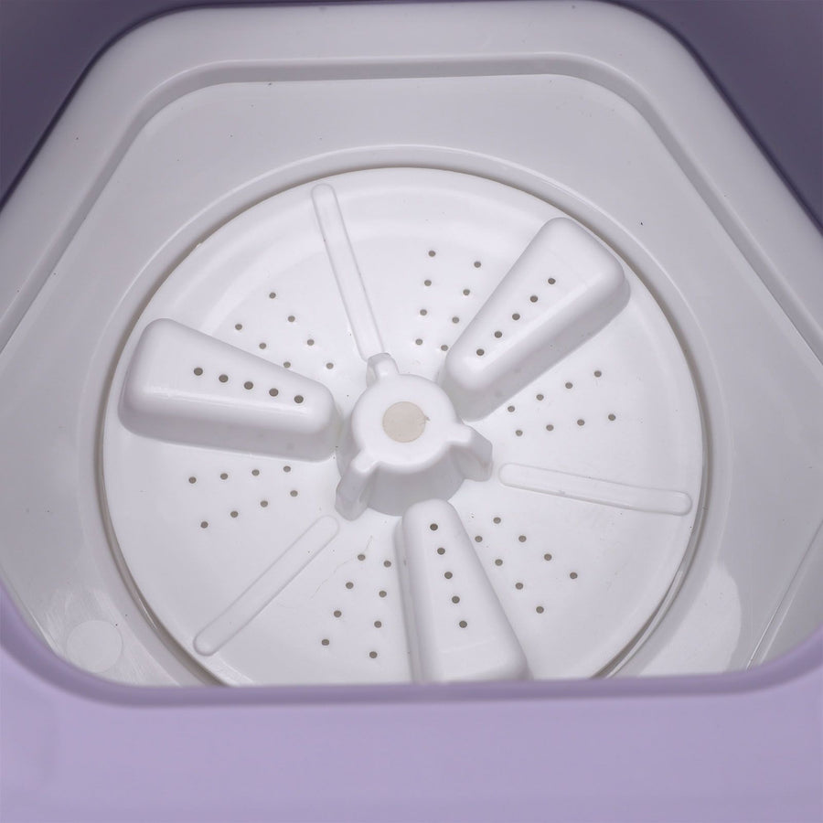 Mini Foldable Washer Wash and Spin Combo Ultra Cleaning Portable Travel Washer for Baby Clothes Underwear Pants Purple