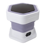 Mini Foldable Washer Wash and Spin Combo Ultra Cleaning Portable Travel Washer for Baby Clothes Underwear Pants Purple