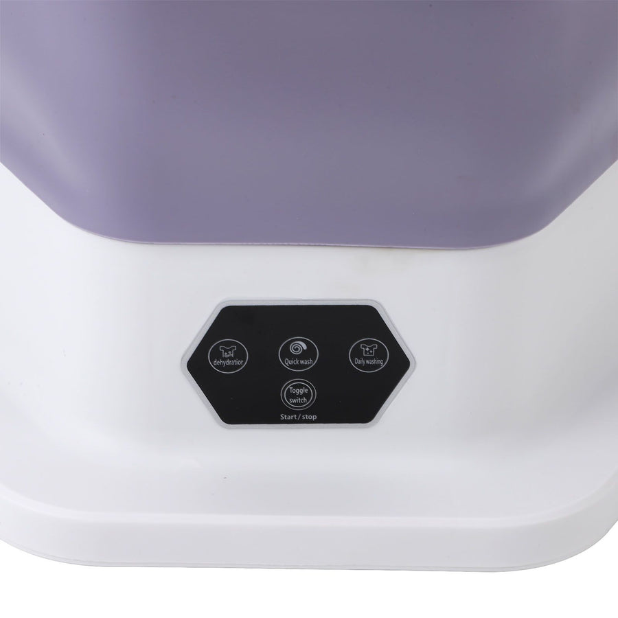 Mini Foldable Washer Wash and Spin Combo Ultra Cleaning Portable Travel Washer for Baby Clothes Underwear Pants Purple