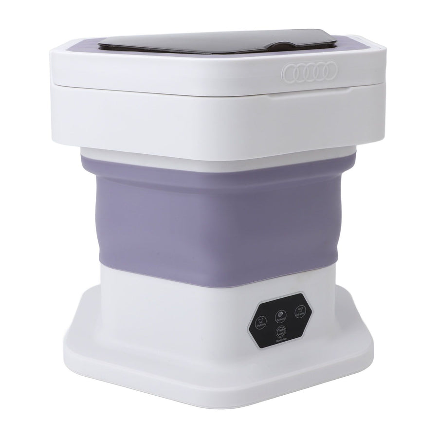 Mini Foldable Washer Wash and Spin Combo Ultra Cleaning Portable Travel Washer for Baby Clothes Underwear Pants Purple